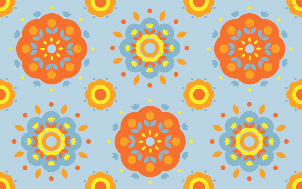 yellow and orange floral illustration