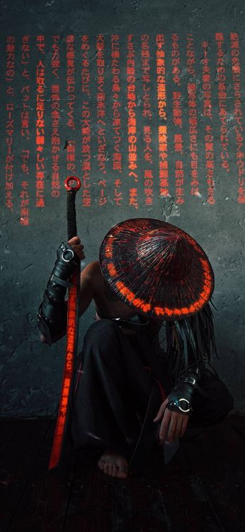 Kunst, Samurai, Unterhaltung, Musiker, Hut. Wallpaper in 1080x2340 Resolution