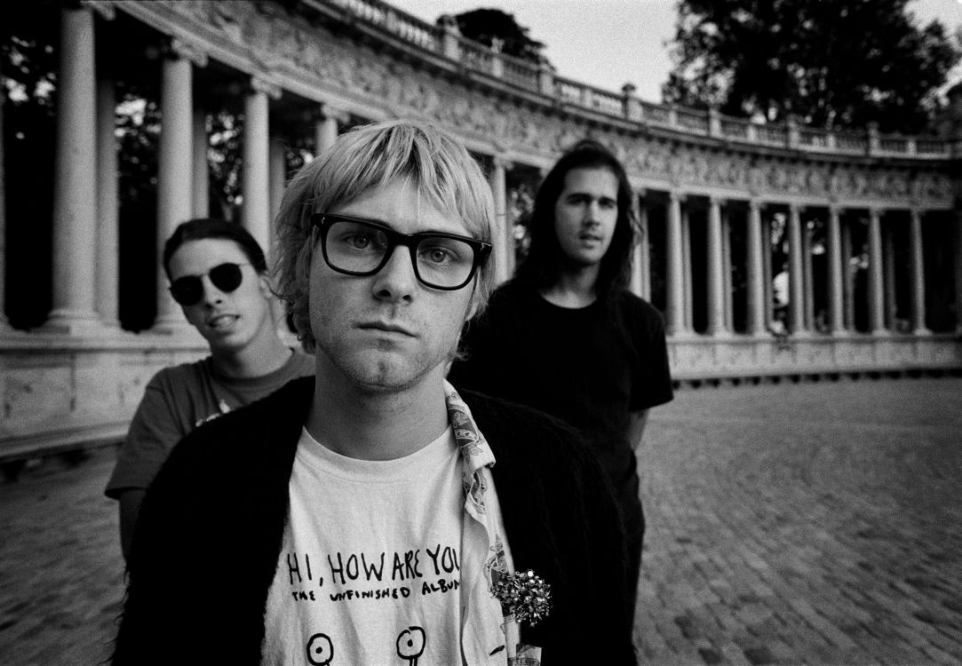 Nirvana, eyewear, white, black, glasses