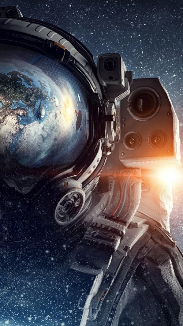 Image person in black helmet and goggles
