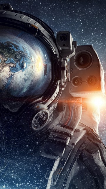 Image person in black helmet and goggles