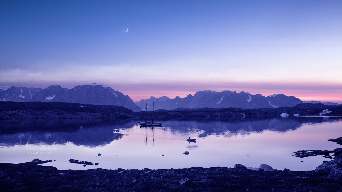 blue, nature, natural landscape, reflection, water