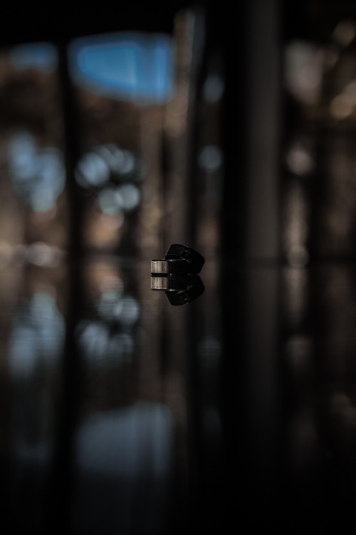 Image black lantern in bokeh photography