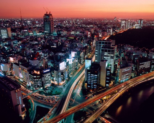 Image city buildings during night time