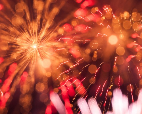 Image fireworks, sparkler, new years day, red, light