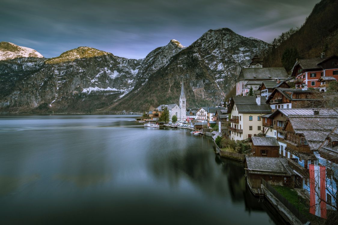 nature, water, fjord, reflection, mountain