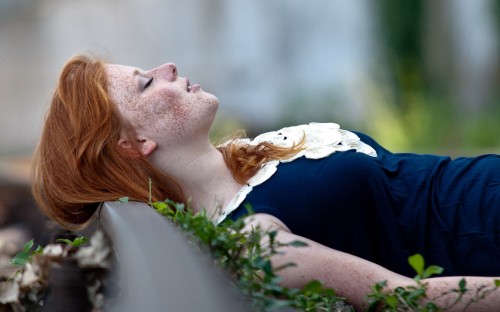 Image red hair, freckle, spring, portrait photography, girl