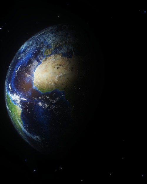 Image blue and brown planet earth