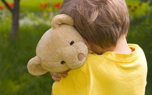 Image infant, stuffed toy, teddy bear, yellow, child