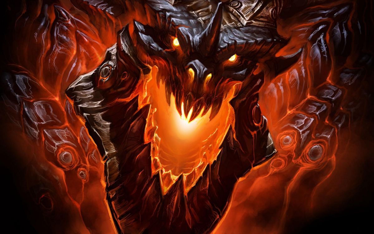 Illustration de Dragon Noir et Orange. Wallpaper in 2560x1600 Resolution