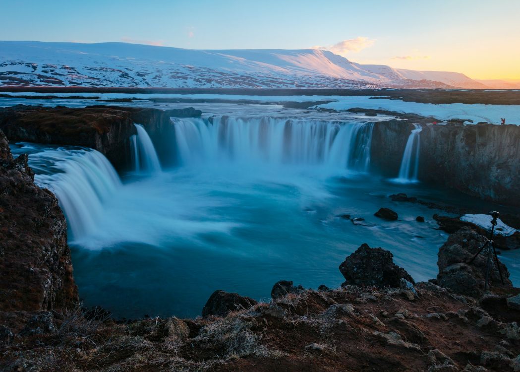 Godafoss, Wasserfall, Goafoss-Wasserfall, Wasser, Wasserressourcen. Wallpaper in 3000x2143 Resolution