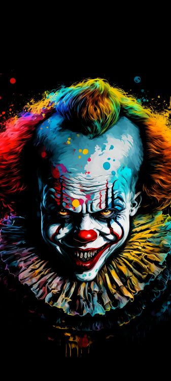 Fondos de Pantalla de Pennywise, Pennywise, Arte, Payaso, Payaso Malvado. Wallpaper in 2160x4800 Resolution