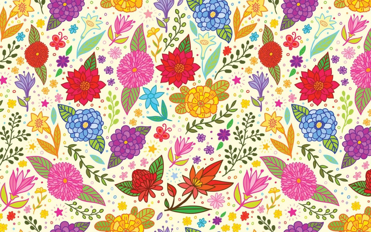 Textile Floral Rouge Jaune et Bleu. Wallpaper in 2560x1600 Resolution