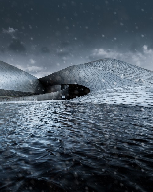 Image grayscale photo of sydney opera house