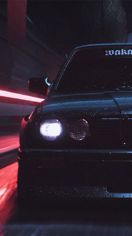 Nacht, Car, Sportwagen, BMW, Ford Mustang. Wallpaper in 1079x1920 Resolution