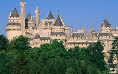 Image chteau de pierrefonds, castle, landmark, spire, building