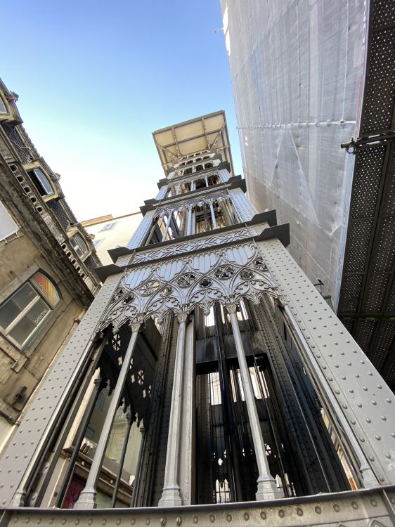 Santa Justa Lift, Infrastruktur, Architektur, Engineering, Eisen. Wallpaper in 1536x2048 Resolution