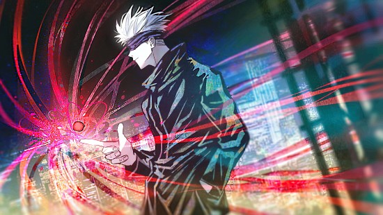 Image satoru gojo, painting, jujutsu kaisen, illustration, graphic design