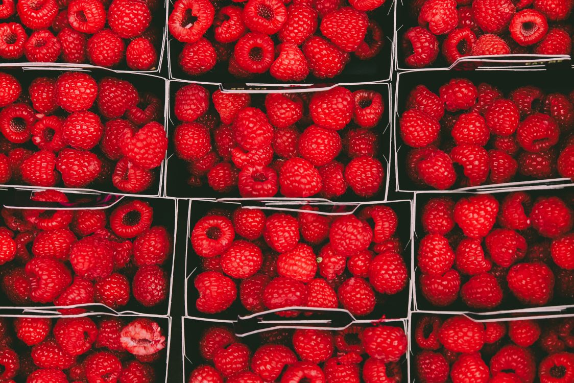 天然的食物, 当地的食物, 红色的, 无核果, 树莓 壁纸 5749x3833 允许
