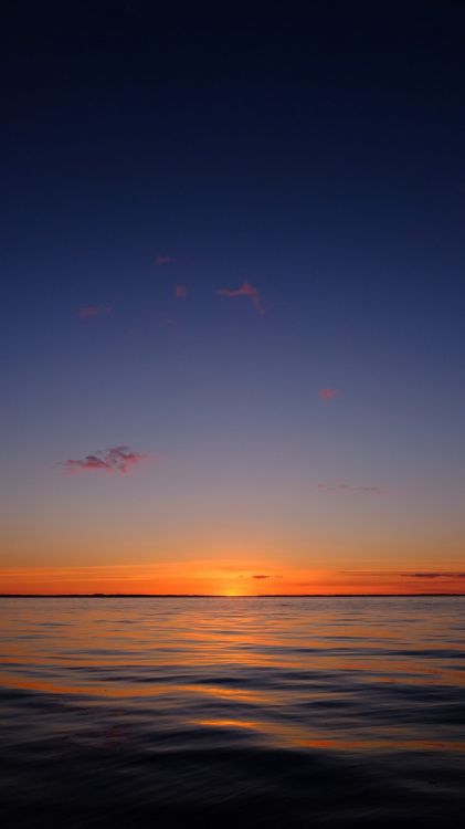 Sonnenuntergang Horizont Meer, Meer, Horizont, Sonnenuntergang, Morgendämmerung. Wallpaper in 720x1280 Resolution