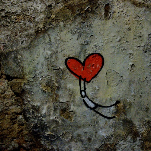 Image graffiti, street art, painting, heart, art