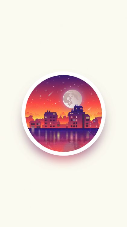 Orange, Gebäude, Kreis, Horizont, Astronomisches Objekt. Wallpaper in 1080x1920 Resolution