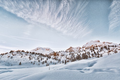 Image winter landscape, winter, landscape, snow, cloud