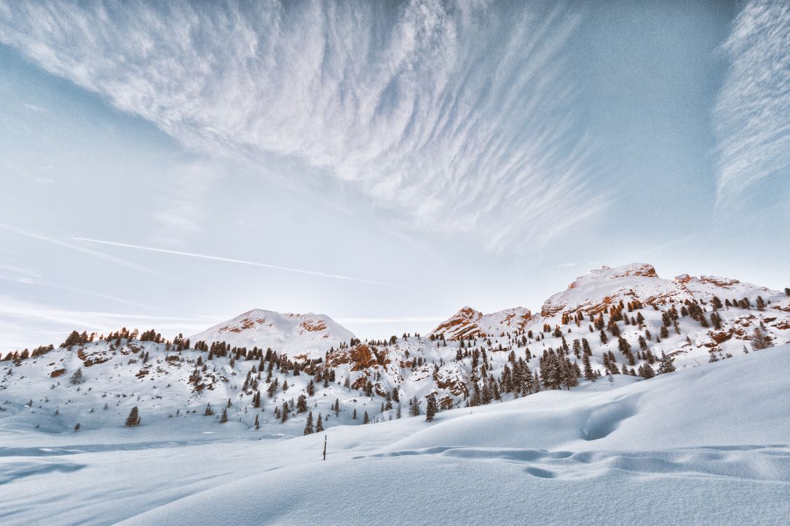 Winterlandschaft, Winter, Schnee, Cloud, Piste. Wallpaper in 5472x3648 Resolution