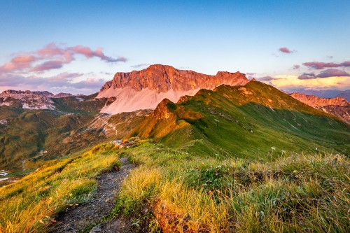 Image landscape, cloud, mountain, plant, natural landscape