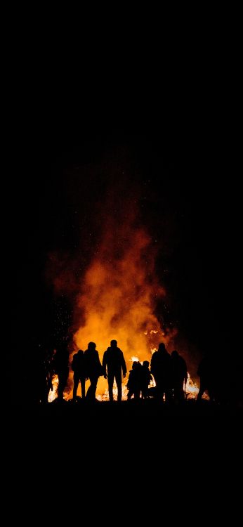 Llama, la Hoguera, Fuego, Fogata, Calor. Wallpaper in 1080x2340 Resolution