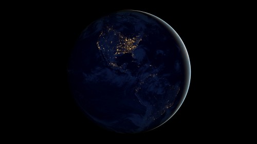 Image blue and white planet earth