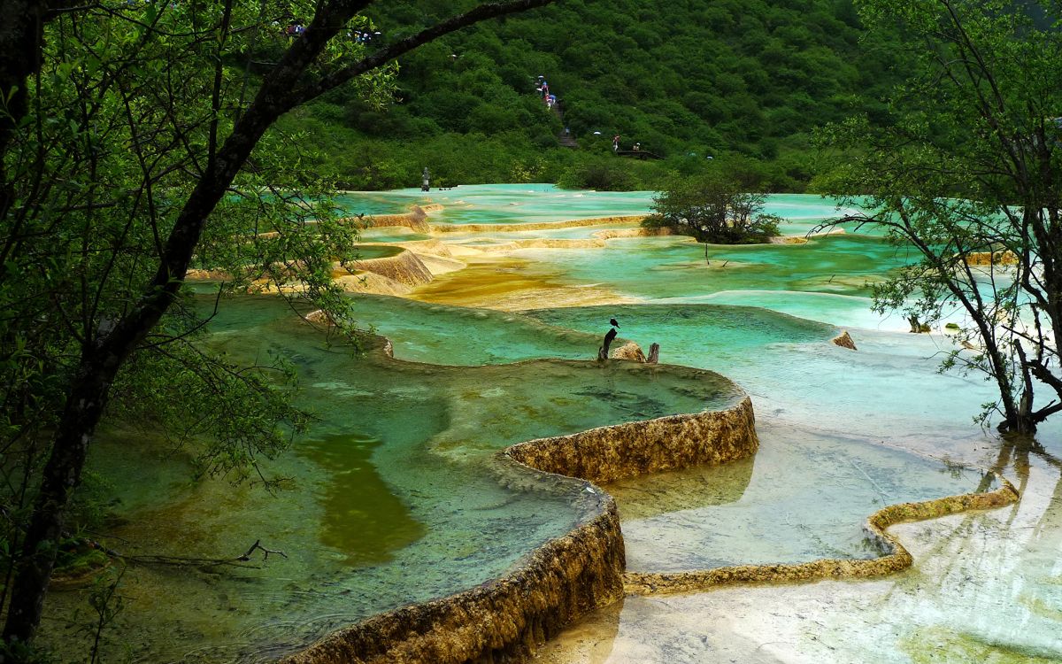 Frau in Schwarzem Tank-Top Und Schwarzen Shorts, Die Auf Einem Felsen in Der Nähe Eines Gewässers Steht. Wallpaper in 2880x1800 Resolution
