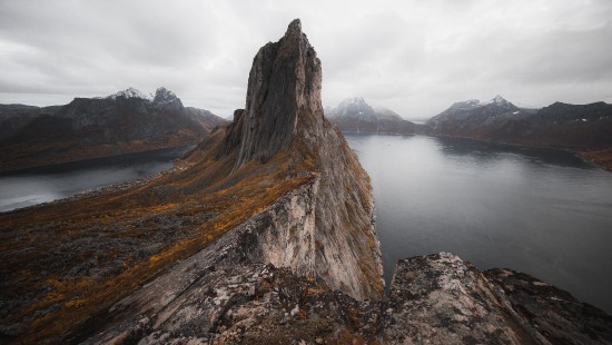 Image norway, mountain, cloud, water, plant