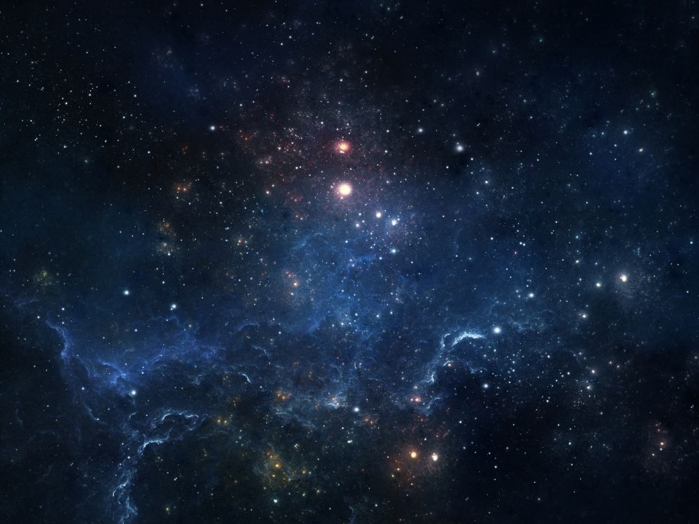 Blue and White Starry Night Sky. Wallpaper in 6000x4500 Resolution