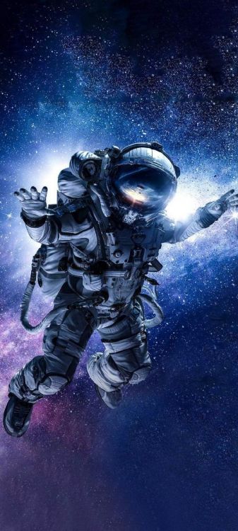 Astronaute, Espace Extérieur, Vaisseau, Illustration, Graphisme. Wallpaper in 1080x2400 Resolution