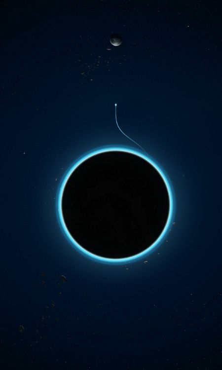 Luz Blanca Redonda en el Cielo Azul. Wallpaper in 1500x2500 Resolution