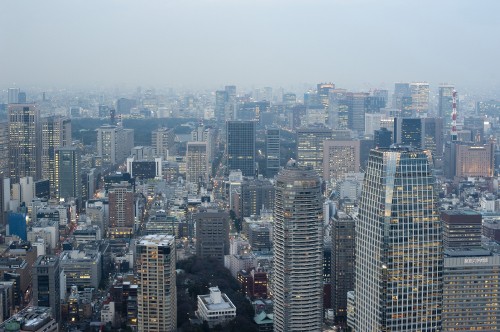 Image aerial view of city buildings during daytime