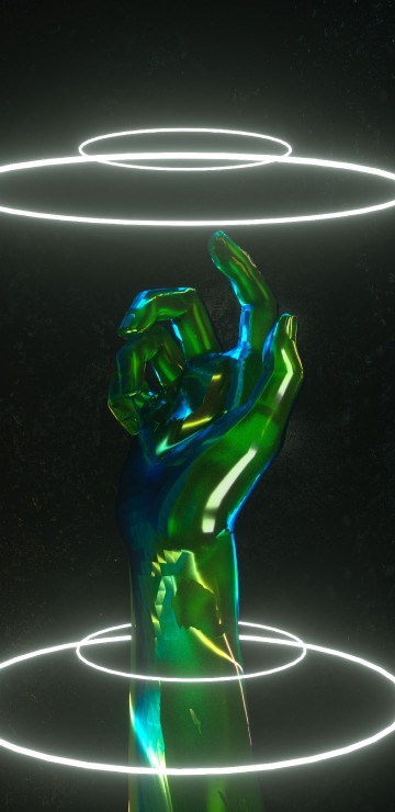 Image green and black dragon figurine