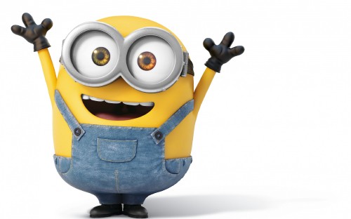 Image minions holding black and yellow stick