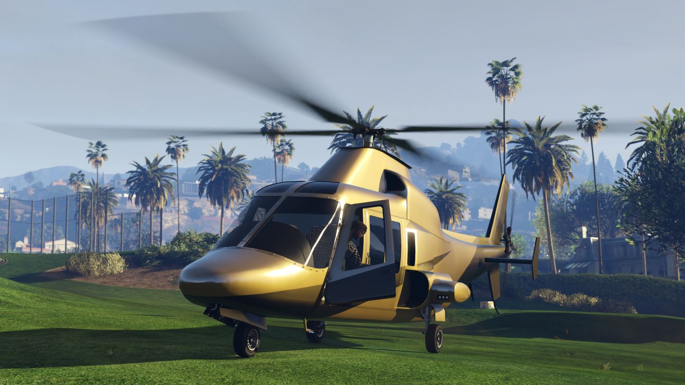 Grand Theft Auto v, Grand Theft Auto en Ligne, Playstation 4, Rockstar Games, Hélicoptère. Wallpaper in 3840x2160 Resolution
