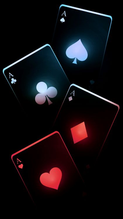 Póquer Oscuro, Poker, Para Jugar a Las Cartas, As, Espadas. Wallpaper in 2304x4096 Resolution