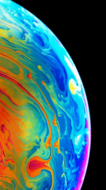 Image smartphone, apples, iOS 12, liquid, fluid