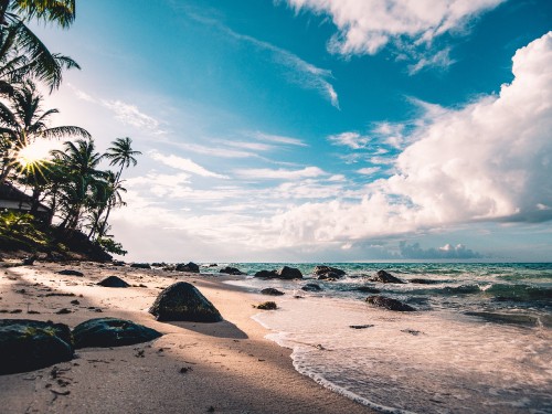 Image beach, coast, cloud, sea, ocean