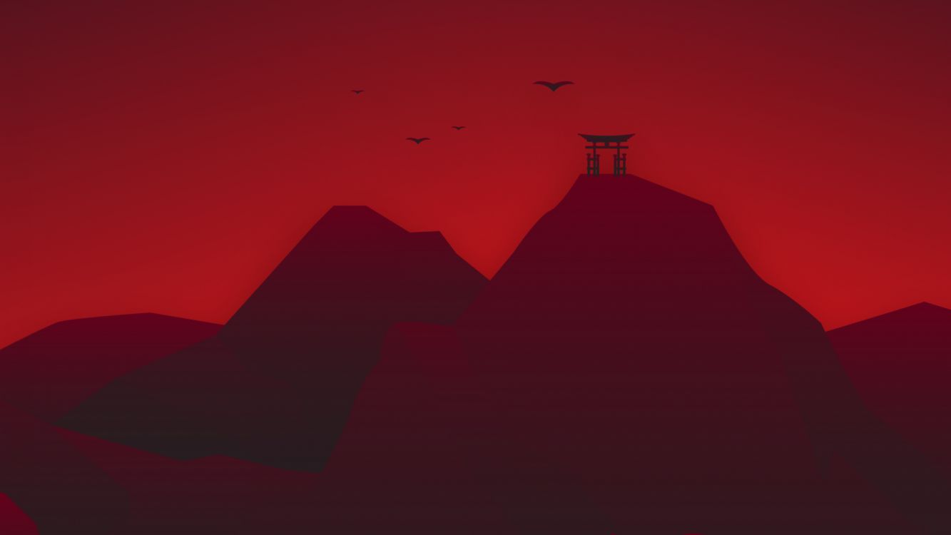 Géométrie, Mathématique, Atmosphère, Oiseau, Afterglow. Wallpaper in 1920x1080 Resolution