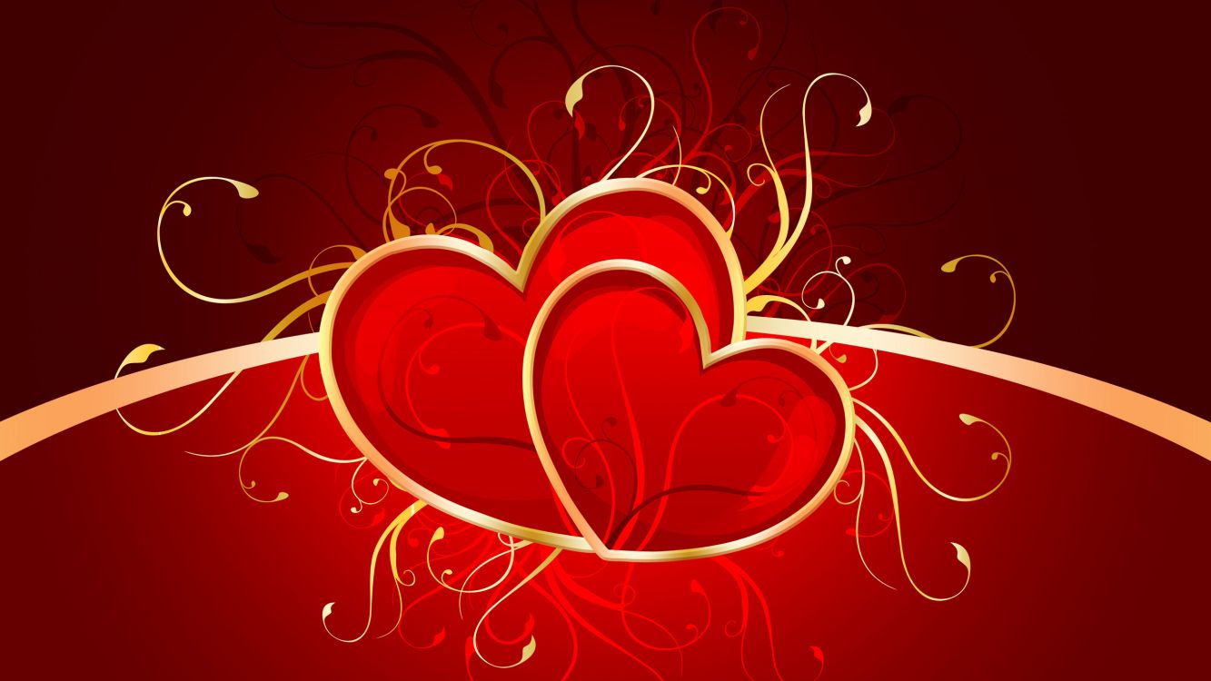 Herzen, Illustration, Text, Liebe, Valentines Tag. Wallpaper in 2560x1440 Resolution