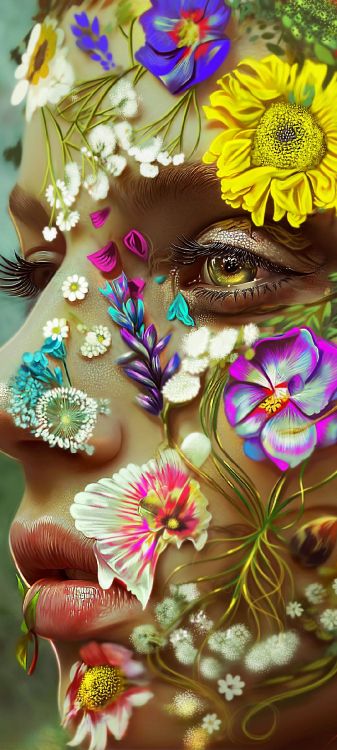 Portrait, Kunst, Malerei, Digitale Kunst, Illustration. Wallpaper in 1080x2400 Resolution