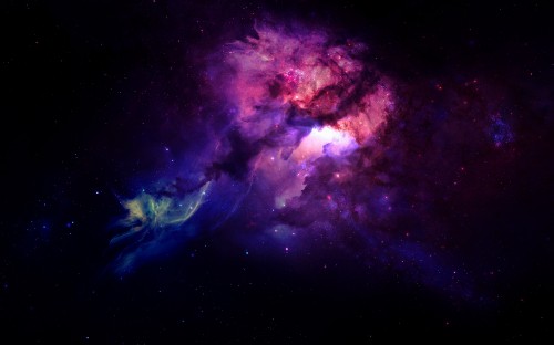 Image purple and blue galaxy illustration