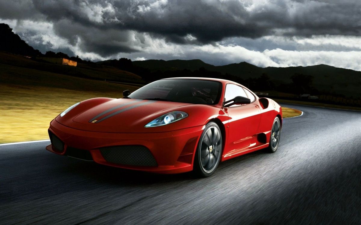 Ferrari Rojo 458 Italia en la Carretera. Wallpaper in 2880x1800 Resolution