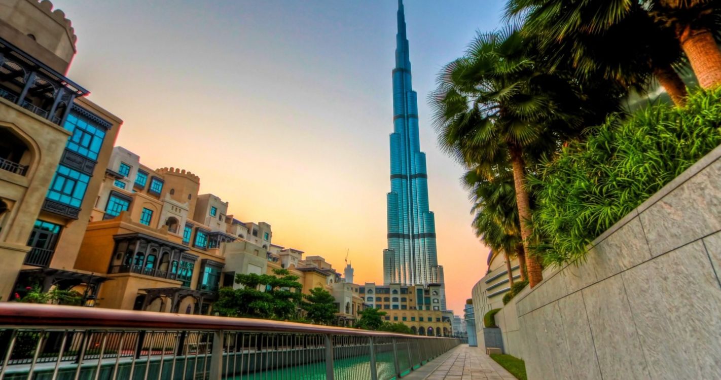 哈利法塔, 城市, 混合使用, 酒店, 天空 壁纸 4096x2160 允许