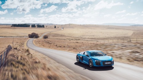 Image blue audi coupe on road during daytime